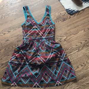 Tribal print summer dress size xs